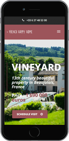 creation site mobile vignoble