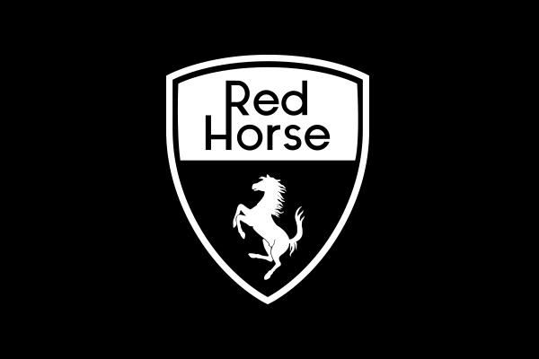 realisation logo ferrari red horse