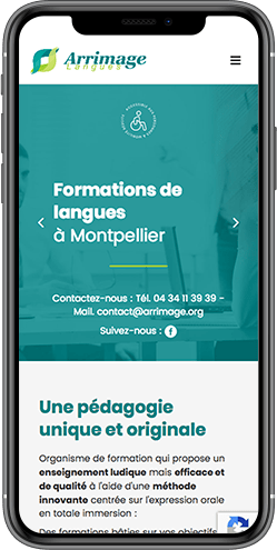 creation site mobile ecole langues montpellier