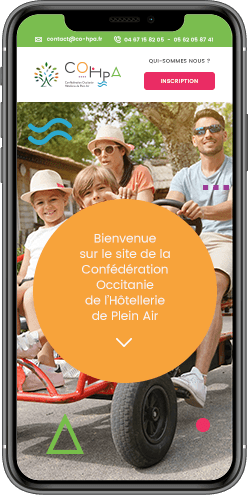 creation site web mobile camping