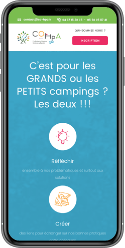 creation site web Mobile hotellerie plein air