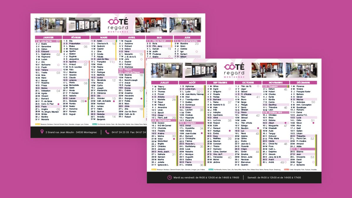 creation calendrier personnalise montagnac