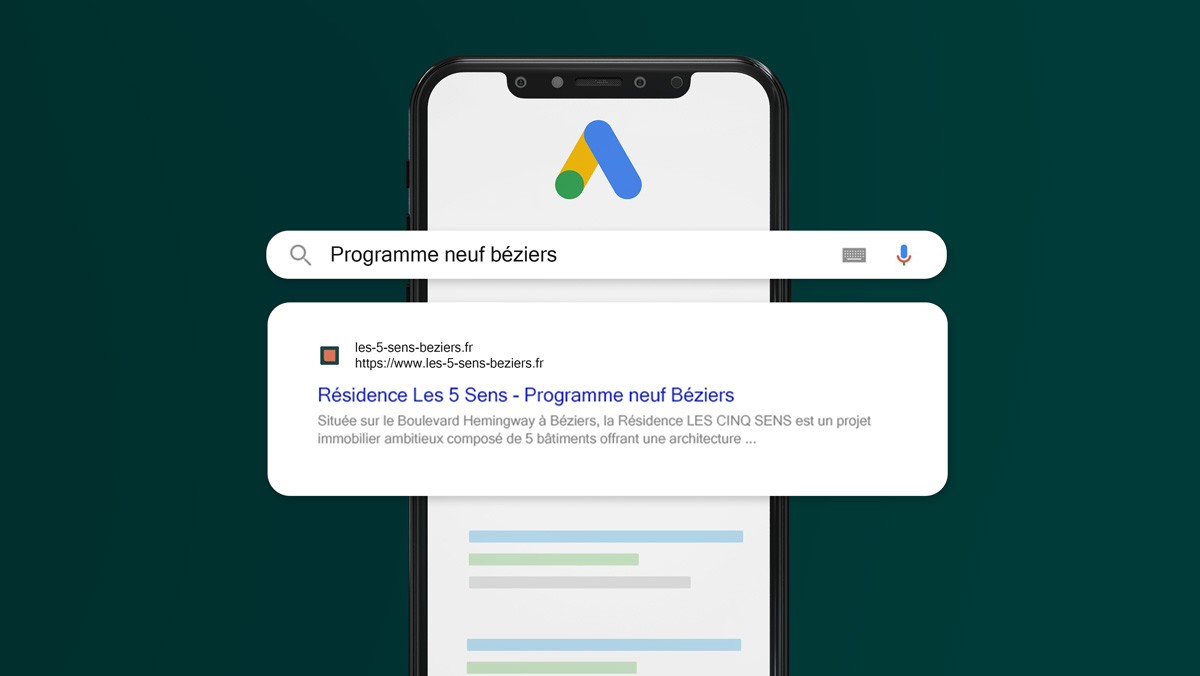 campagne google ads programme immobilier beziers